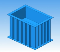 Пластиковая купель 1*1*1,5м (квадратная)