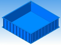 Пластиковая чаша бассейна 2*2*1,5м (прямоугольная)