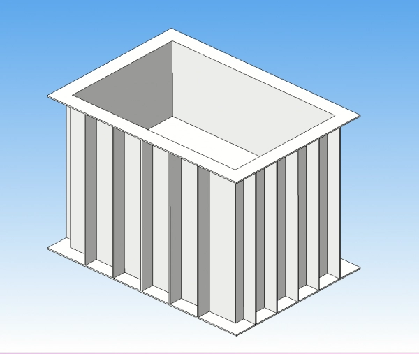Пластиковая купель 1*1*1,5м (квадратная)