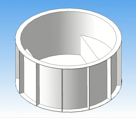 Пластиковая купель 2*1,2м (круглая)