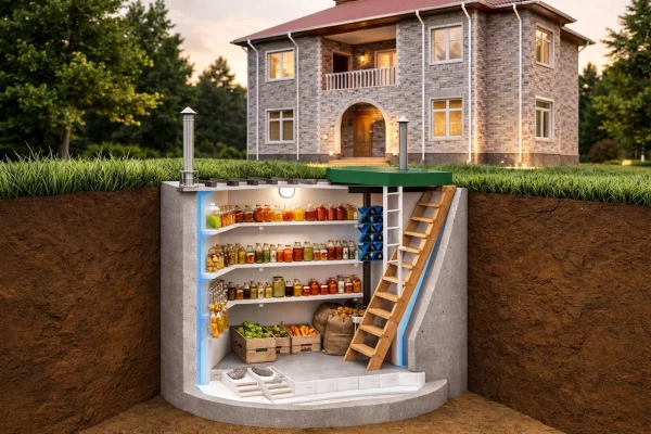 Пластиковый погреб ГудВей Круглый 1,7*2м